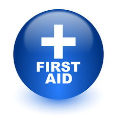 Obraz premium first aid computer icon on white background