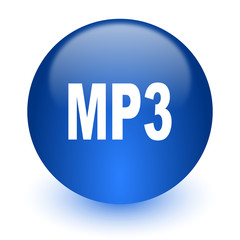 mp3 computer icon on white background