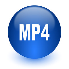 mp4 computer icon on white background