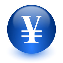 yen computer icon on white background