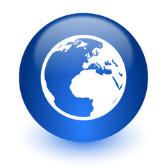 Naklejka premium earth computer icon on white background