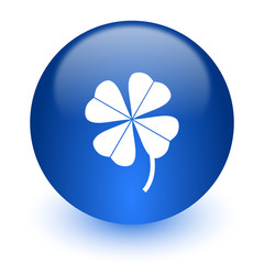 four-leaf clover computer icon on white background