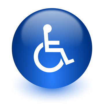 wheelchair computer icon on white background