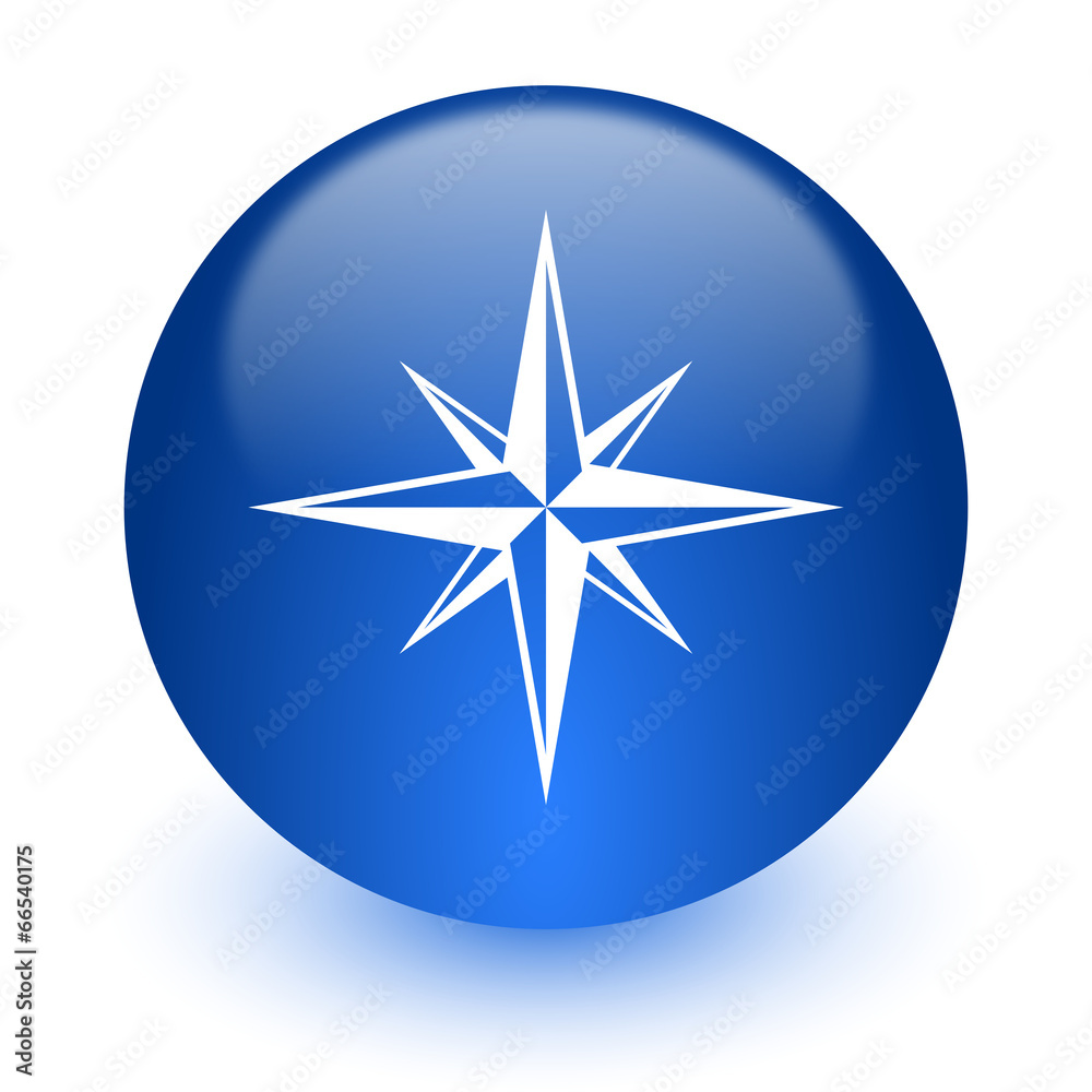 Poster compass computer icon on white background