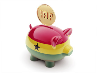 Ghana Help Concept Piggy Concept