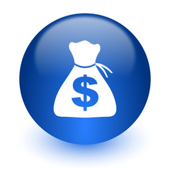 money computer icon on white background