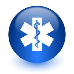 emergency computer icon on white background
