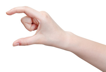 showing medium size - hand gesture