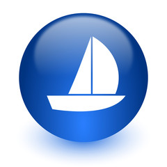 yacht computer icon on white background