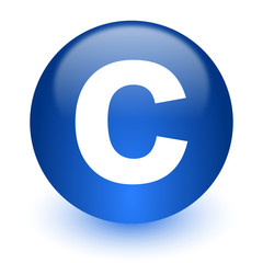 copyright computer icon on white background
