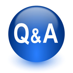 question answer computer icon on white background