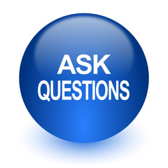 ask questions computer icon on white background