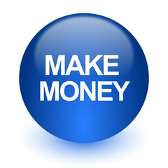 make money computer icon on white background