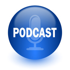 podcast computer icon on white background