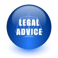 legal advice computer icon on white background