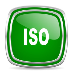 iso glossy computer icon on white background