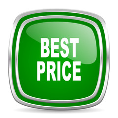 best price glossy computer icon on white background