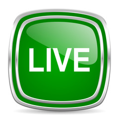 live glossy computer icon on white background