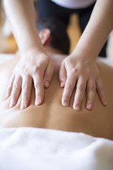 Young man having a massage