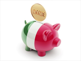 Italy Income Concept Piggy Concept