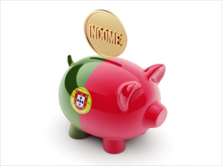 Portugal Income Concept Piggy Concept