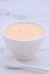 Fresh peach yogurt