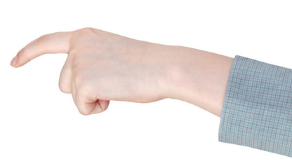 pressing by forefinger - hand gesture