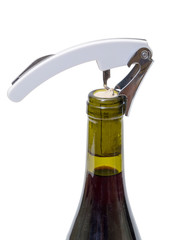 Corkscrew with Bottle of Wine