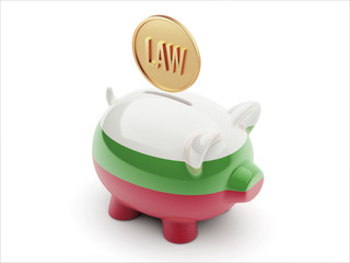 Bulgaria Law Concept Piggy Concept