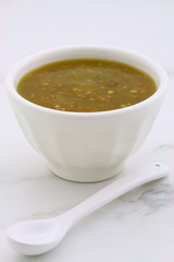 Appetizing home made tomatillo sauce