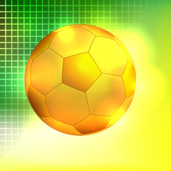 Fototapeta premium Abstract golden soccer ball background