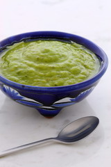 Delicious mexican guacamole dip