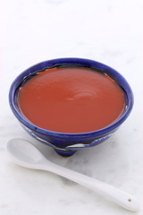 Delicious red hot chili salsa