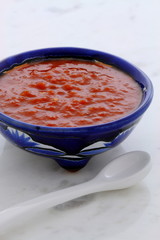 Artisan red hot chili sauce