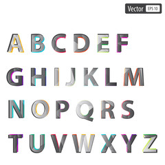 Vector colourful alphabet set