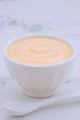 Fresh peach yogurt