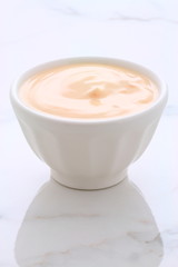 Fresh peach yogurt
