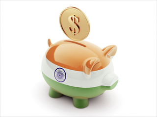 India Money Concept Piggy Concept