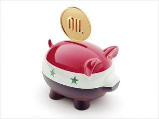 Syria Oil Concept Piggy Concept