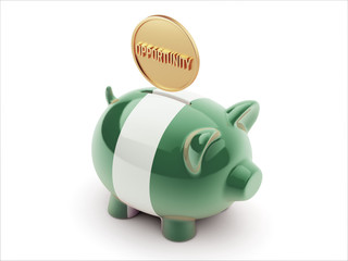 Nigeria Opportunity Concept. Piggy Concept