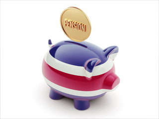 Costa Rica. Pension Concept Piggy Concept