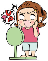 体重が増えた女性