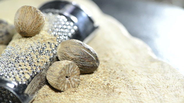 Grated Nutmeg (loopable video)