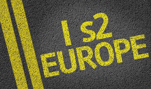 I s2 Europe written on the road