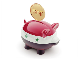 Syria Profit Concept. Piggy Concept