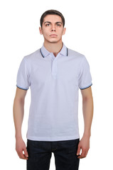 Fototapeta premium Male t-shirt isolated on the white background