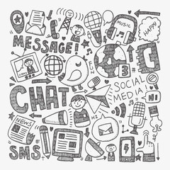 doodle communication background