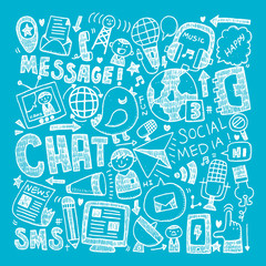 doodle communication background