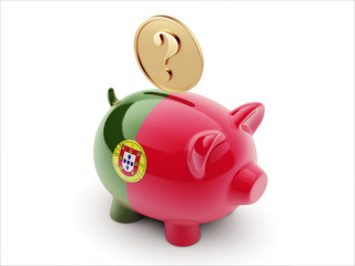 Portugal Question Mark Concept Piggy Concept