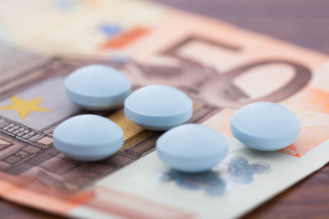 Pills On Banknote